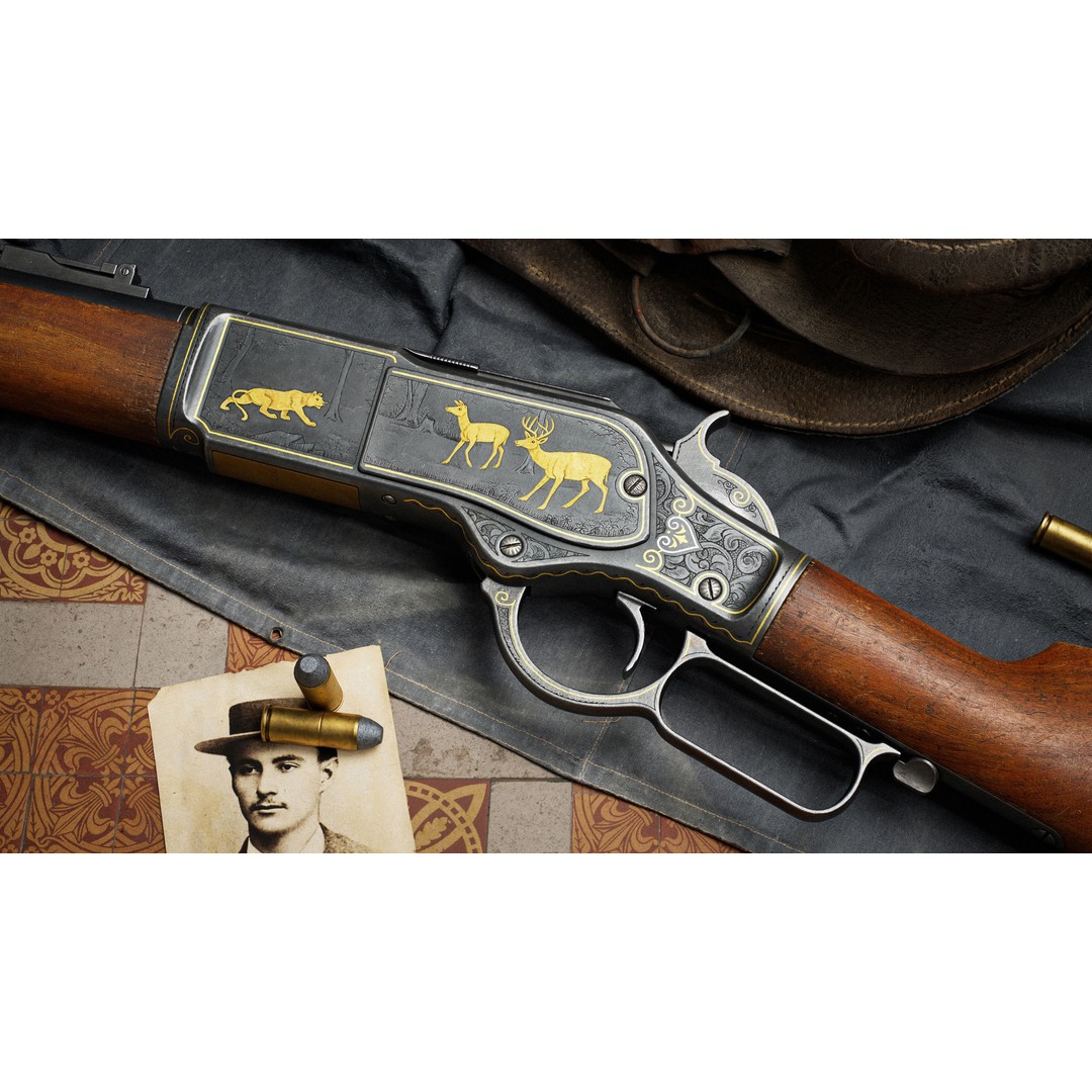 Winchester 1873 Musket 3D Model – Low Poly Game-Ready Asset, FBX - View 6