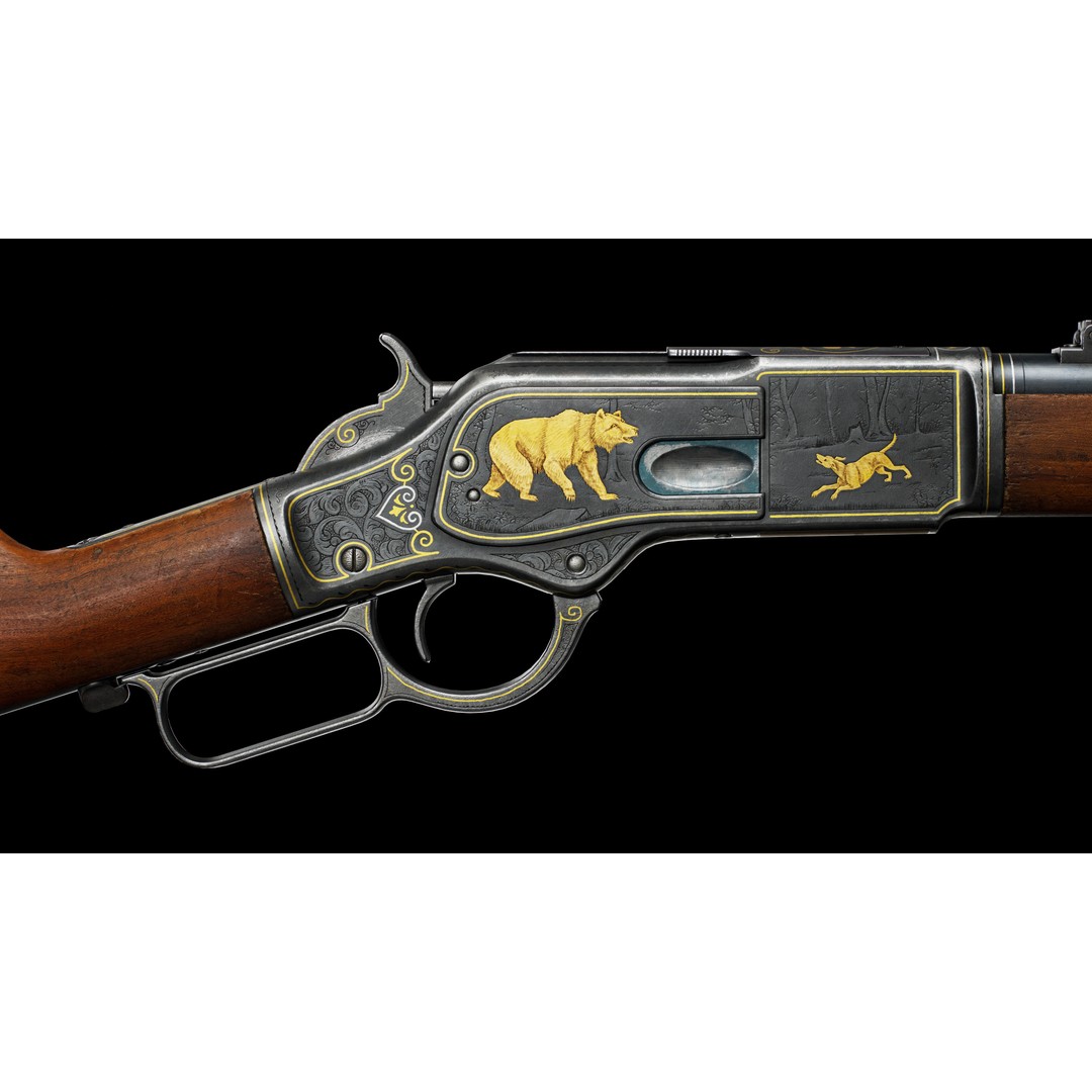 Winchester 1873 Musket 3D Model – Low Poly Game-Ready Asset, FBX - View 7