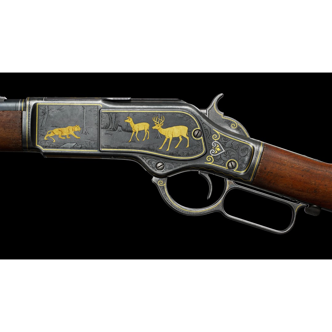 Winchester 1873 Musket 3D Model – Low Poly Game-Ready Asset, FBX - View 8
