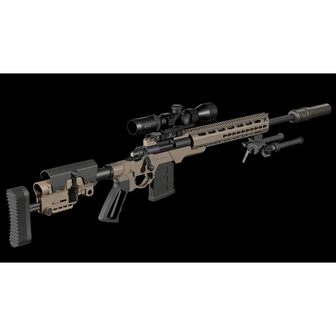 Remington M700 Tactical Sniper Rifle 3D Model – Low-Poly Game Asset, FBX - View 10