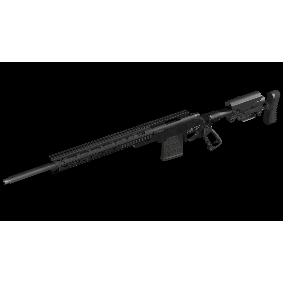 Remington M700 Tactical Sniper Rifle 3D Model – Low-Poly Game Asset, FBX - View 13