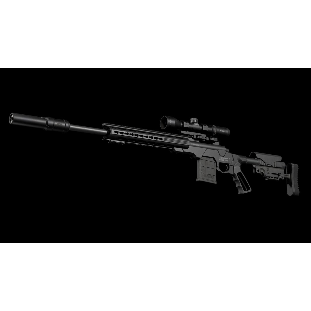 Remington M700 Tactical Sniper Rifle 3D Model – Low-Poly Game Asset, FBX - View 21