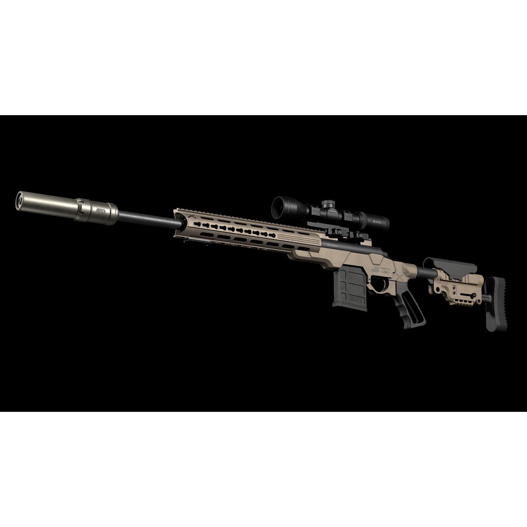 Remington M700 Tactical Sniper Rifle 3D Model – Low-Poly Game Asset, FBX - View 22