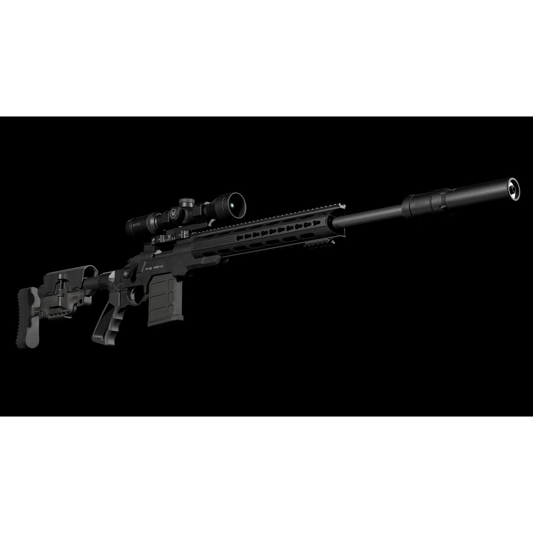 Remington M700 Tactical Sniper Rifle 3D Model – Low-Poly Game Asset, FBX - View 23