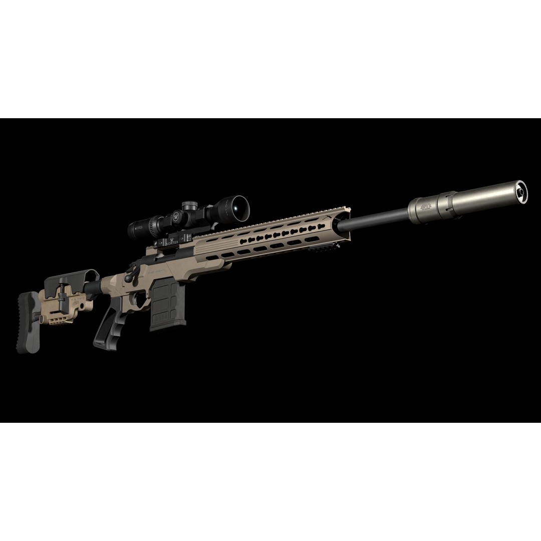 Remington M700 Tactical Sniper Rifle 3D Model – Low-Poly Game Asset, FBX - View 24