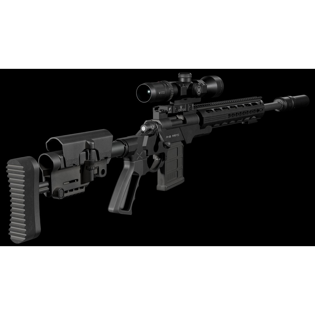 Remington M700 Tactical Sniper Rifle 3D Model – Low-Poly Game Asset, FBX - View 25