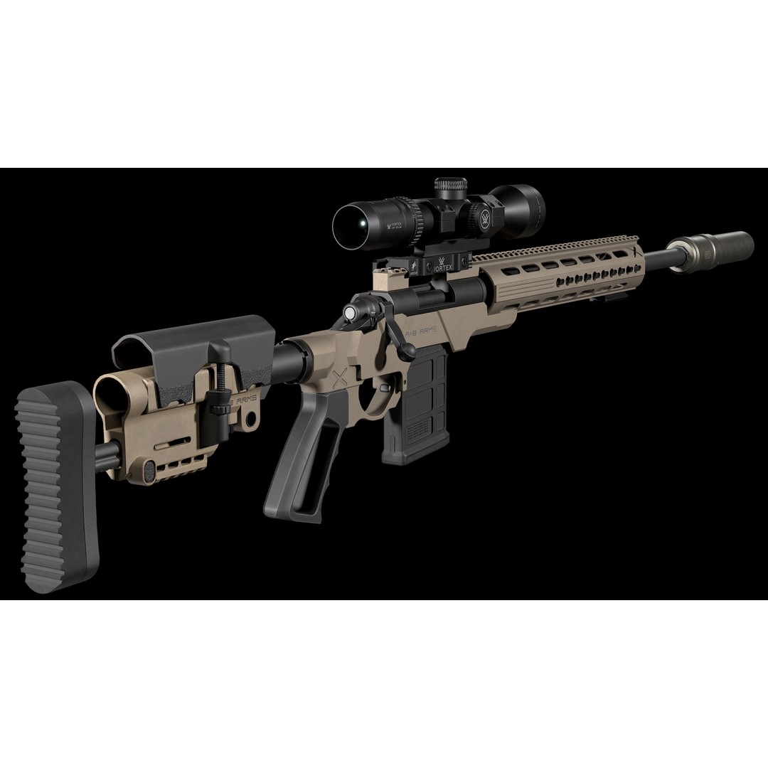 Remington M700 Tactical Sniper Rifle 3D Model – Low-Poly Game Asset, FBX - View 26