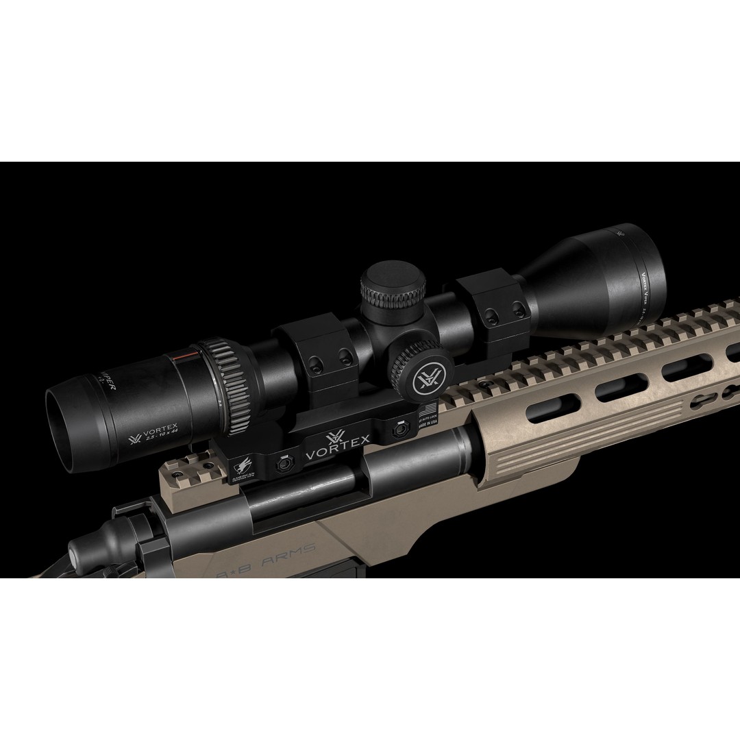 Remington M700 Tactical Sniper Rifle 3D Model – Low-Poly Game Asset, FBX - View 34