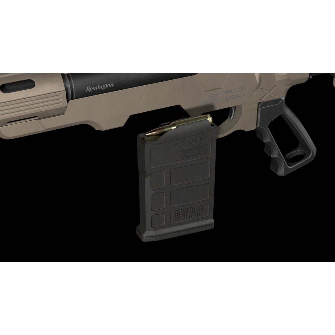 Remington M700 Tactical Sniper Rifle 3D Model – Low-Poly Game Asset, FBX - View 37