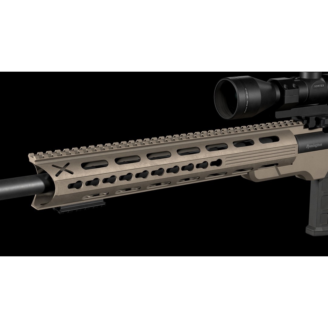 Remington M700 Tactical Sniper Rifle 3D Model – Low-Poly Game Asset, FBX - View 47