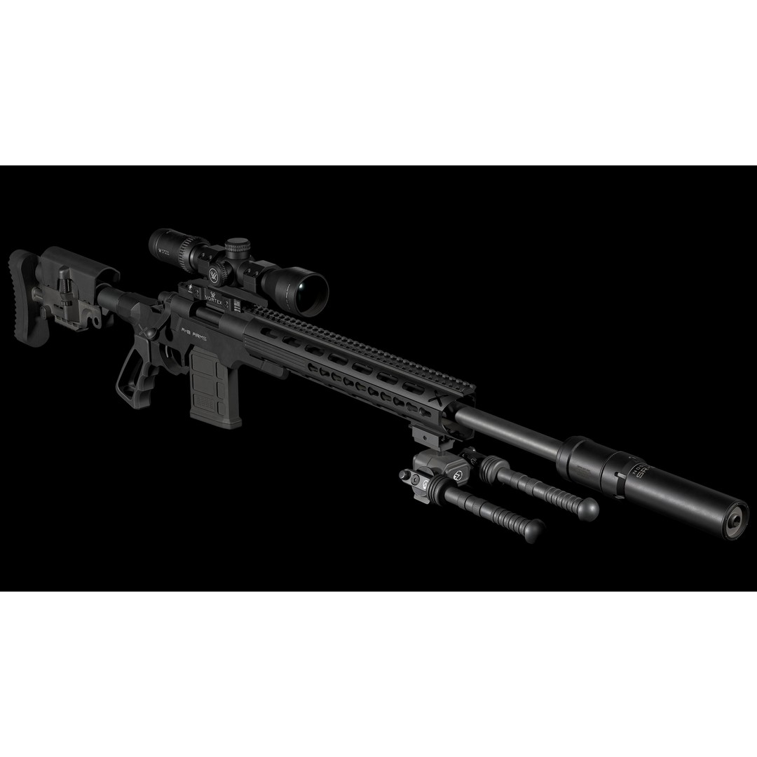 Remington M700 Tactical Sniper Rifle 3D Model – Low-Poly Game Asset, FBX - View 5