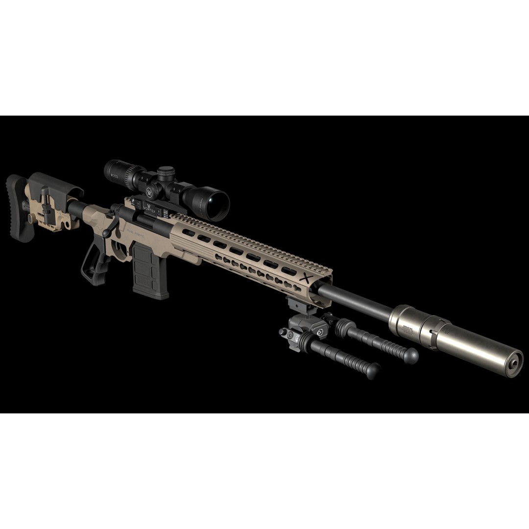 Remington M700 Tactical Sniper Rifle 3D Model – Low-Poly Game Asset, FBX - View 6