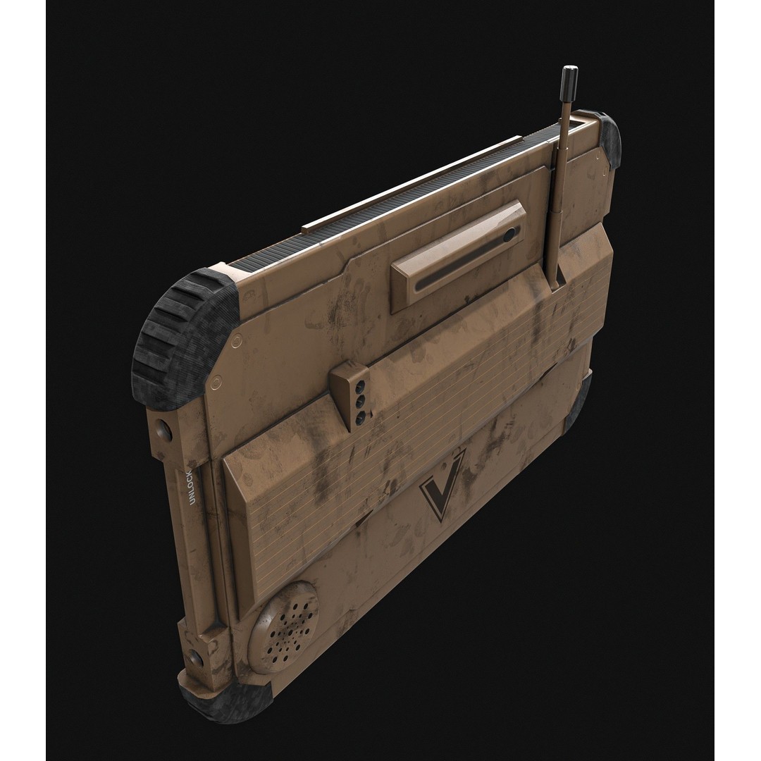 Military Tablet Phone 3D Model – Low Poly Game Asset, PBR Textures - View 11