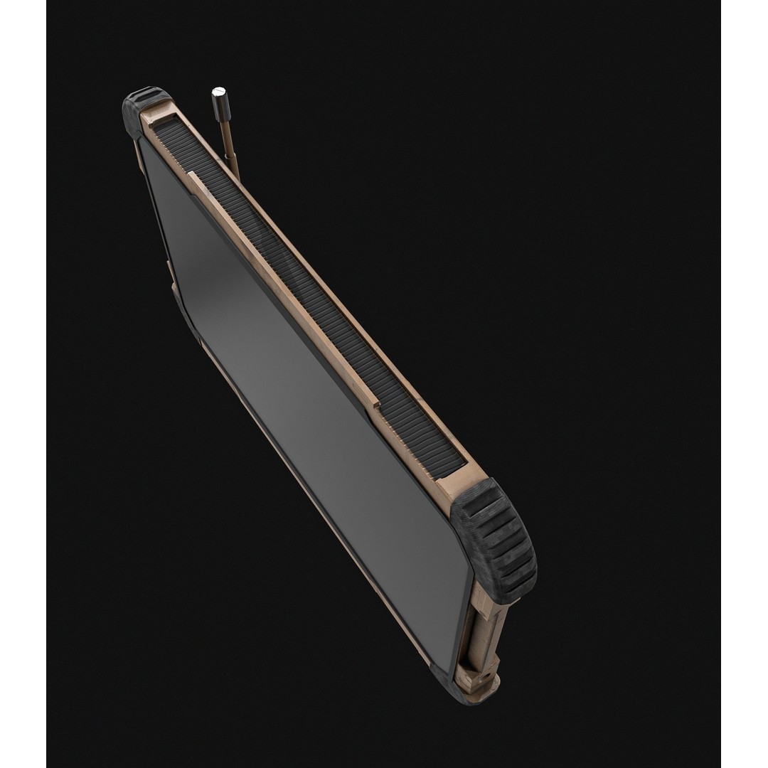 Military Tablet Phone 3D Model – Low Poly Game Asset, PBR Textures - View 12