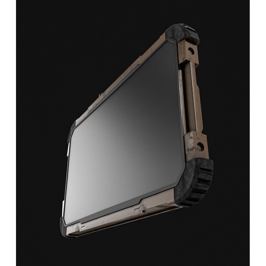 Military Tablet Phone 3D Model – Low Poly Game Asset, PBR Textures - View 13