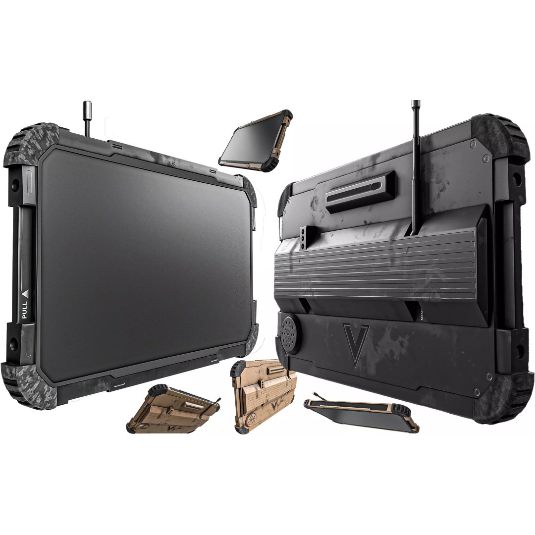 Military Tablet Phone 3D Model – Low Poly Game Asset, PBR Textures - View 2