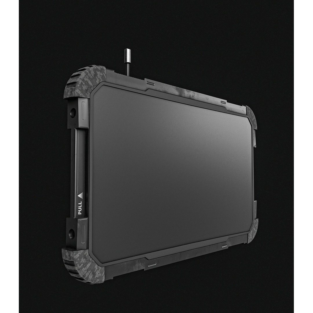 Military Tablet Phone 3D Model – Low Poly Game Asset, PBR Textures - View 3