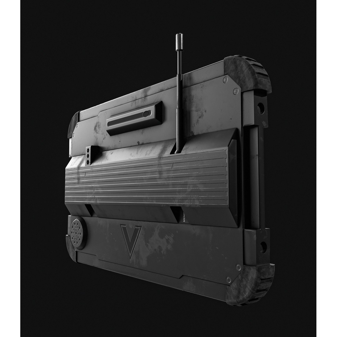 Military Tablet Phone 3D Model – Low Poly Game Asset, PBR Textures - View 5