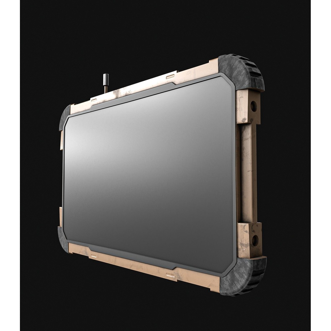 Military Tablet Phone 3D Model – Low Poly Game Asset, PBR Textures - View 7