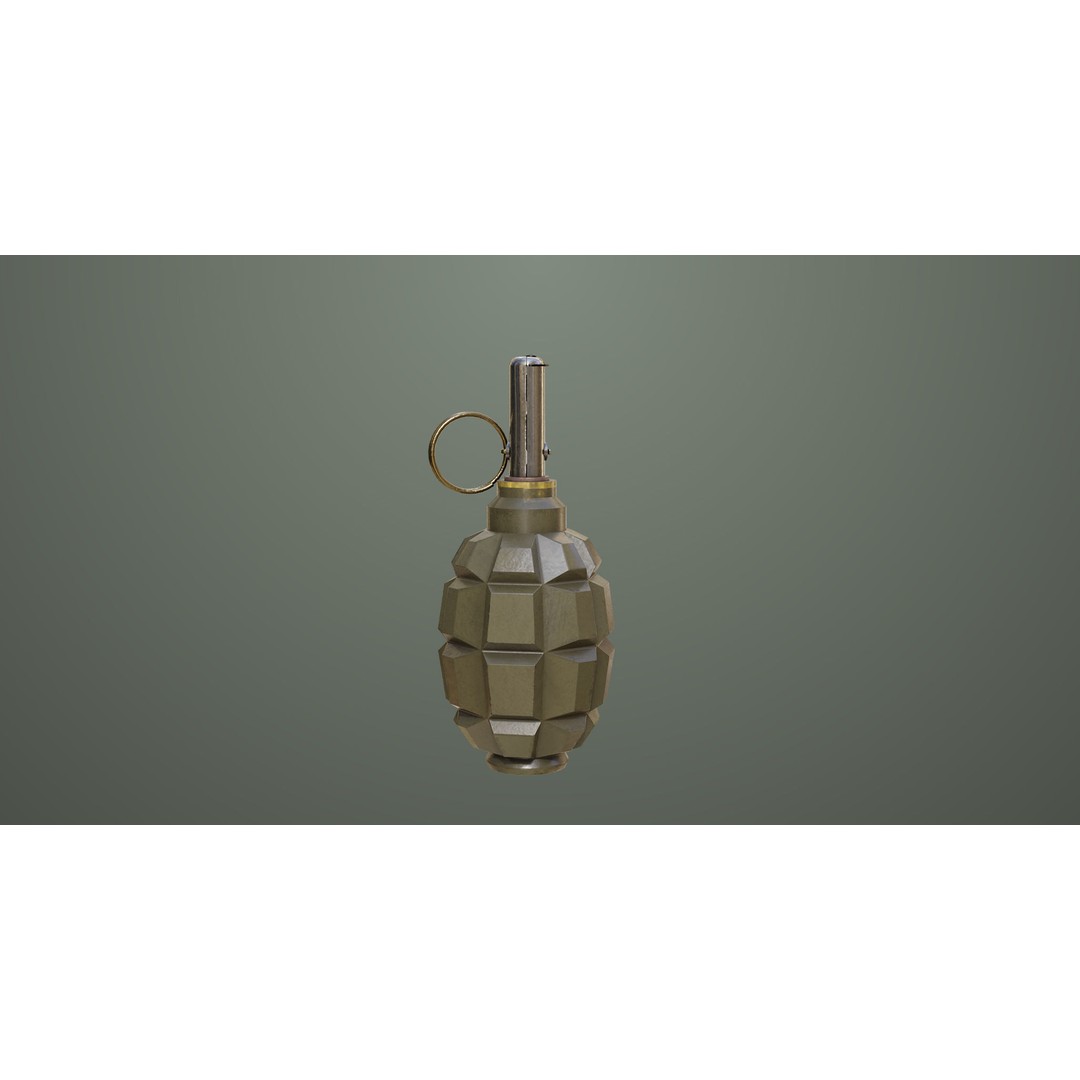 Fragmentation Grenades 3D Model – Low Poly PBR Game Asset, FBX - View 11