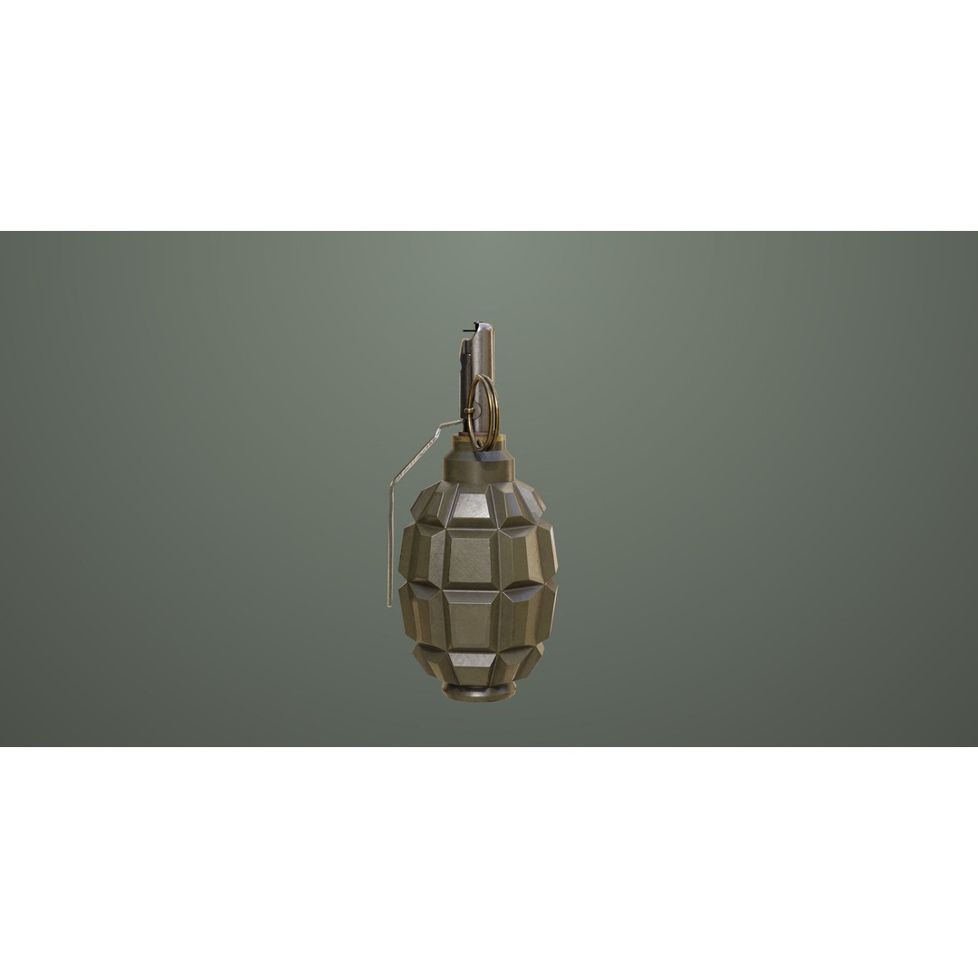 Fragmentation Grenades 3D Model – Low Poly PBR Game Asset, FBX - View 12