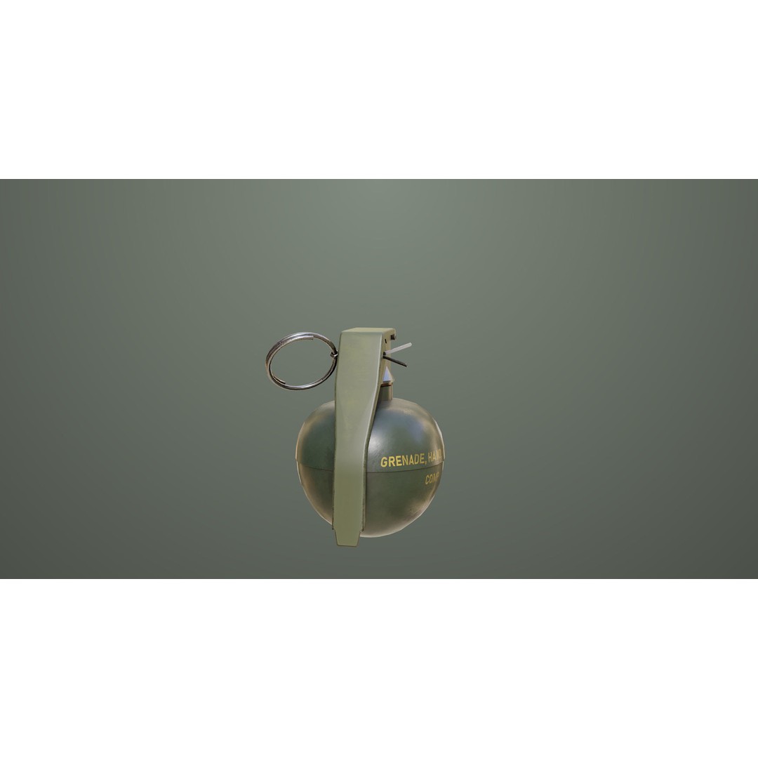 Fragmentation Grenades 3D Model – Low Poly PBR Game Asset, FBX - View 14