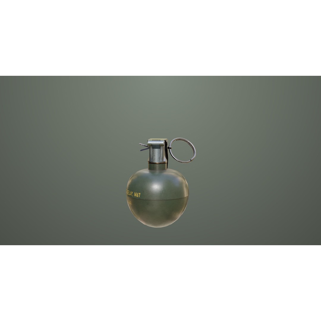 Fragmentation Grenades 3D Model – Low Poly PBR Game Asset, FBX - View 16