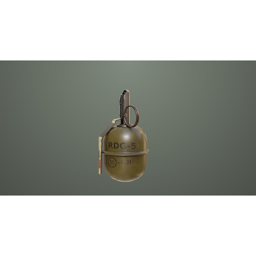 Fragmentation Grenades 3D Model – Low Poly PBR Game Asset, FBX - View 17