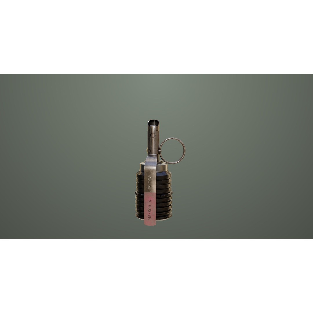 Fragmentation Grenades 3D Model – Low Poly PBR Game Asset, FBX - View 25