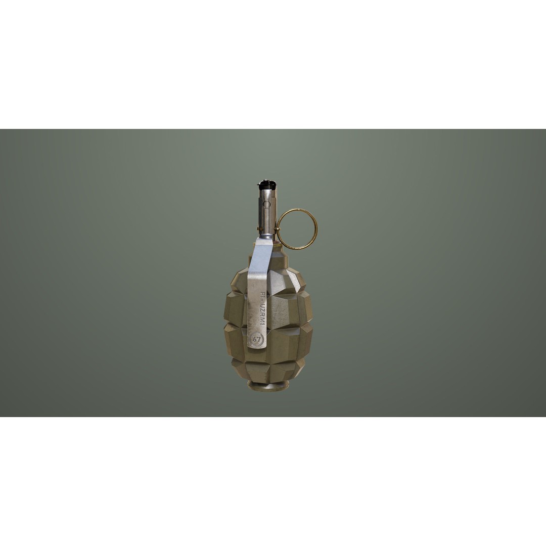 Fragmentation Grenades 3D Model – Low Poly PBR Game Asset, FBX - View 9