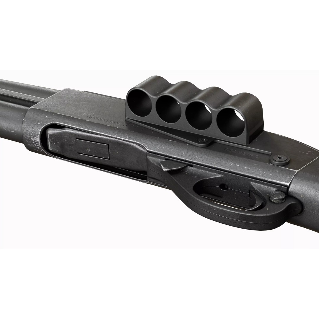 Remington 870 Shotgun 3D Model – Low Poly Tactical Game Asset, FBX - View 11