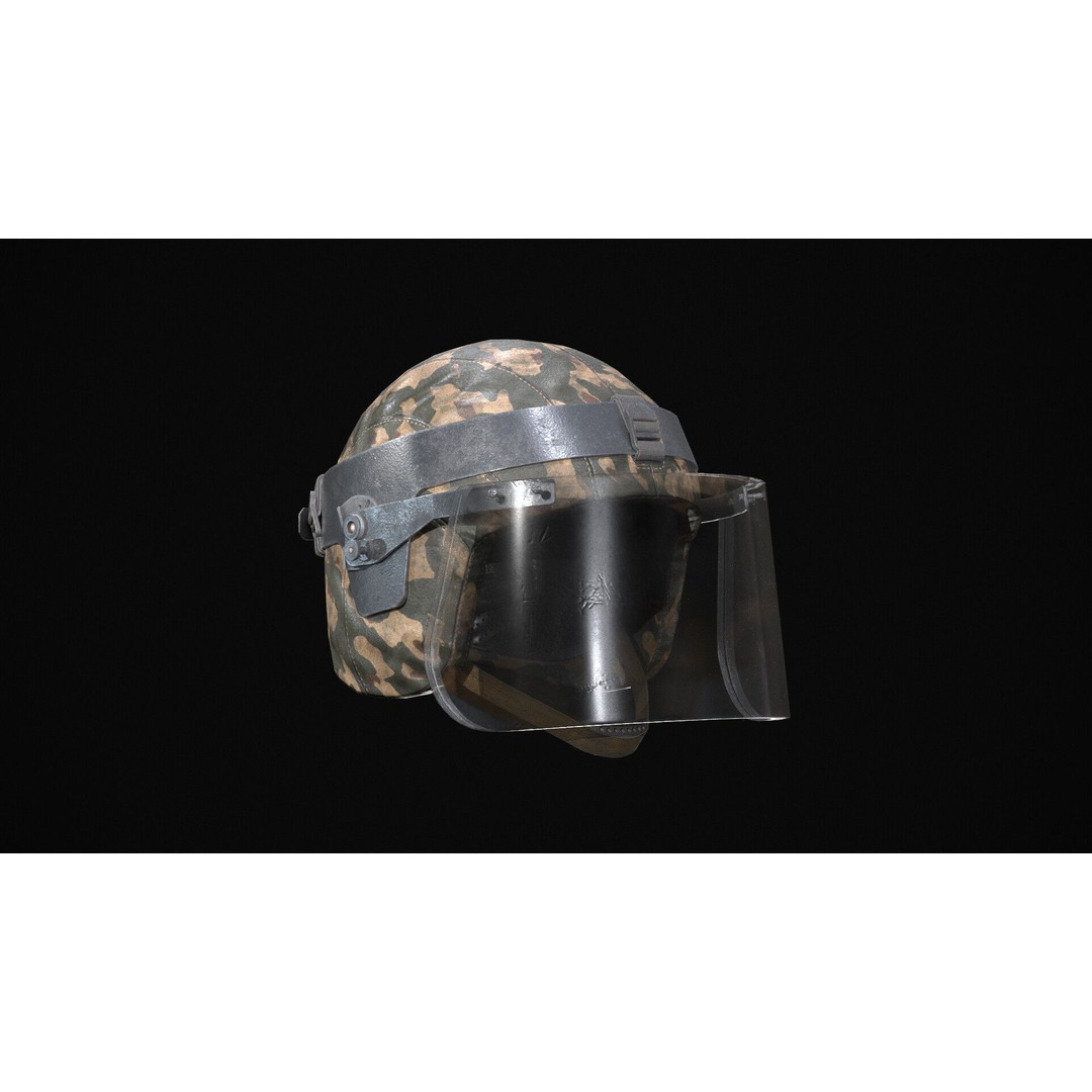 Kiver-M Helmet 3D Model – PBR Low-Poly Game Asset, FBX - View 10