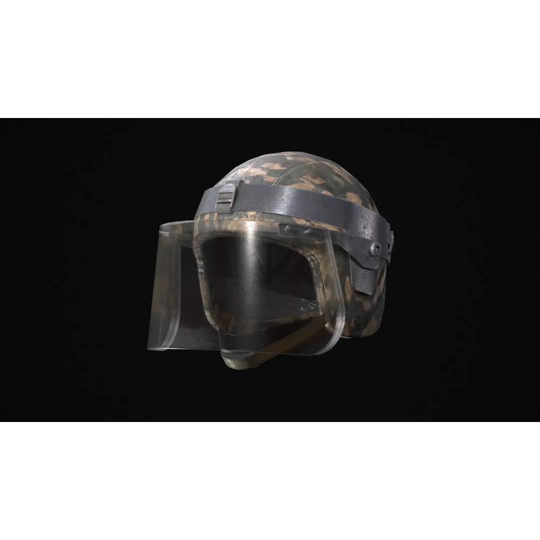 Kiver-M Helmet 3D Model – PBR Low-Poly Game Asset, FBX - View 2