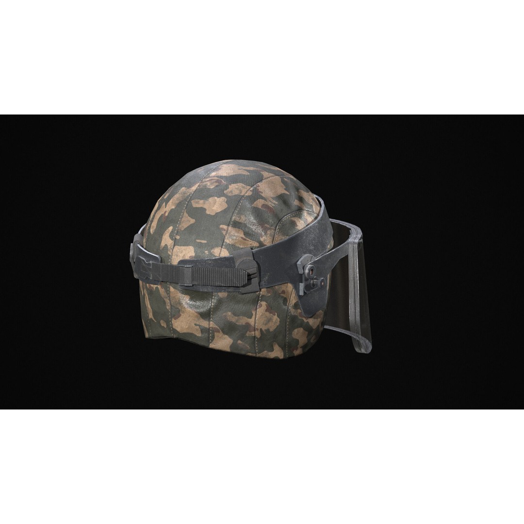 Kiver-M Helmet 3D Model – PBR Low-Poly Game Asset, FBX - View 4