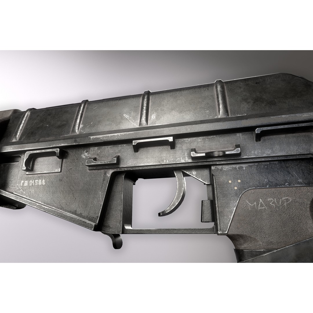 AS VAL 3D Model – Low Poly Game Ready Rifle with PBR Textures - View 4