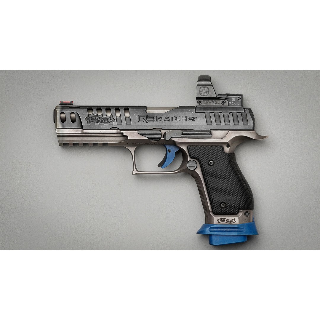 Walther PPQ 3D Model – Low Poly Game-Ready Pistol, FBX, OBJ - View 4