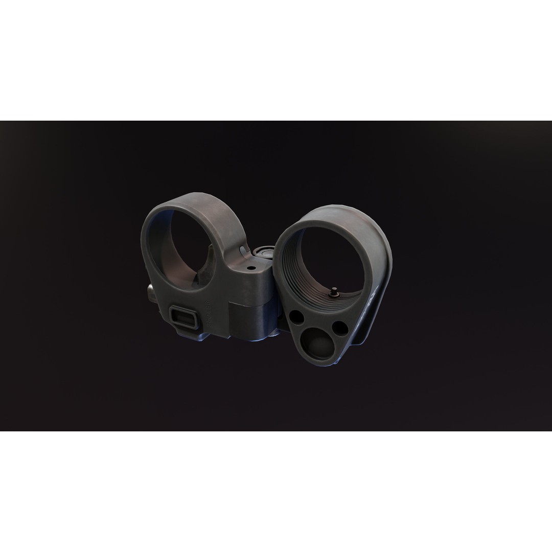 LT Folding Stock Adapter 3D Model – Low Poly PBR Game Asset, FBX - View 4