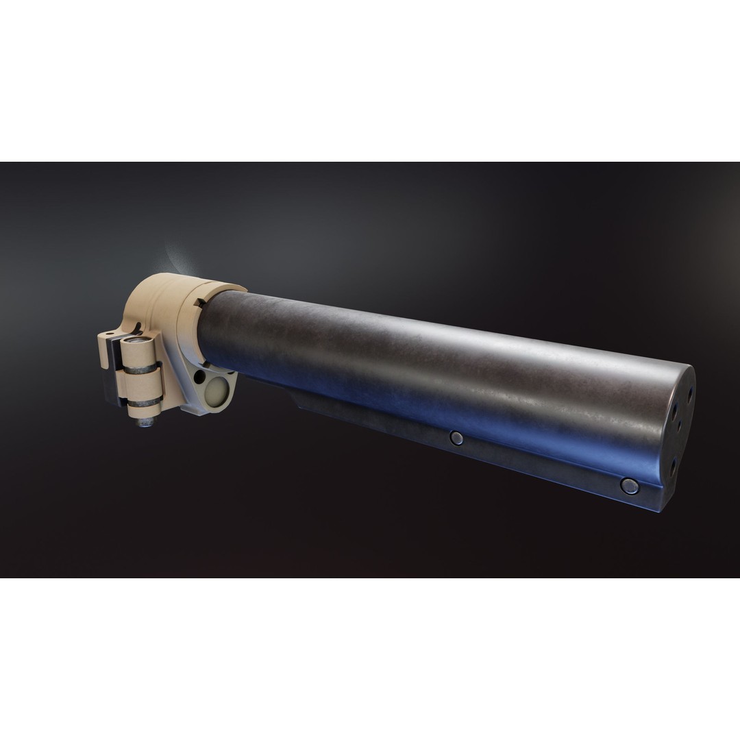 LT Folding Stock Adapter 3D Model – Low Poly PBR Game Asset, FBX - View 5