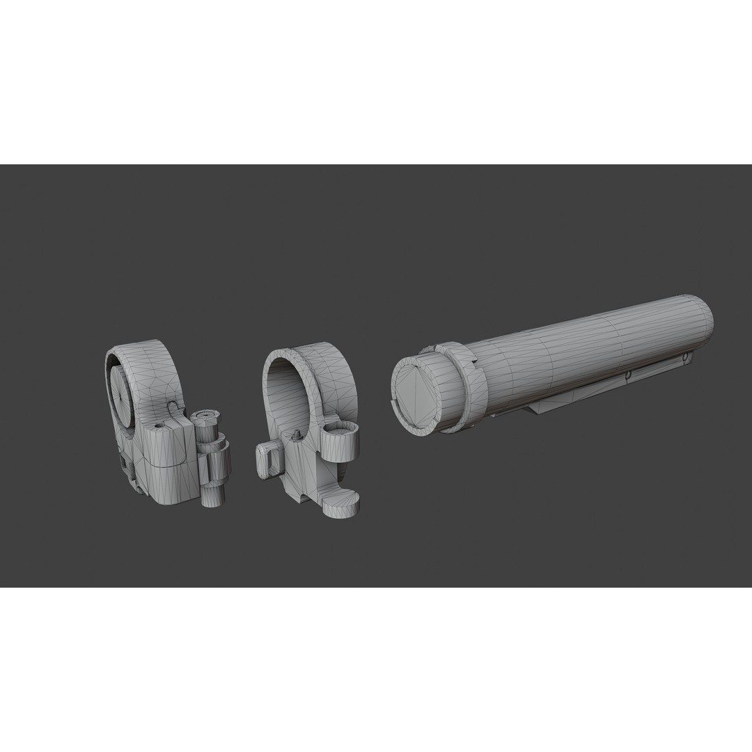 LT Folding Stock Adapter 3D Model – Low Poly PBR Game Asset, FBX - View 8