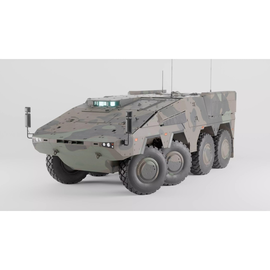 Boxer GTK A2 APC 3D Model – High Poly Military Vehicle, Rigged, PBR - View 10