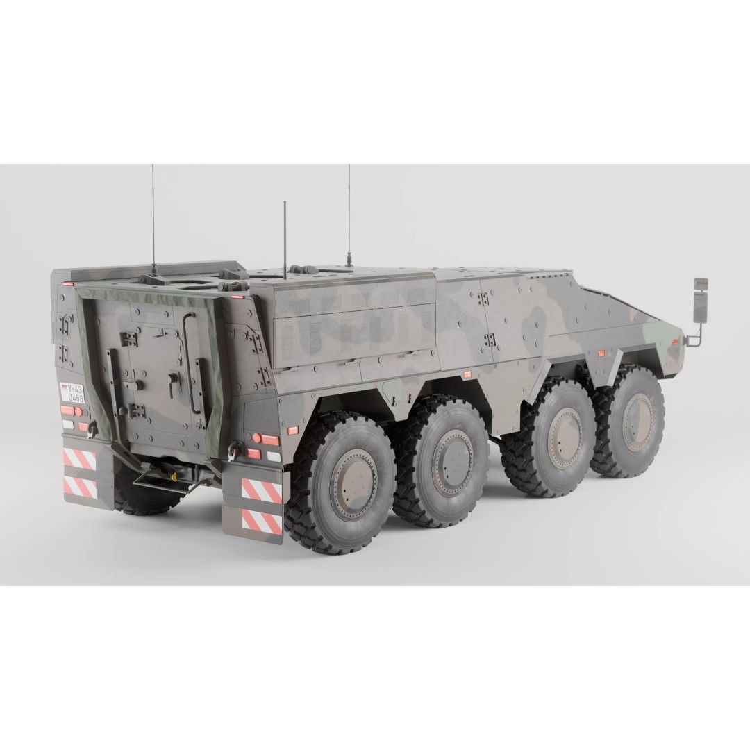 Boxer GTK A2 APC 3D Model – High Poly Military Vehicle, Rigged, PBR - View 12