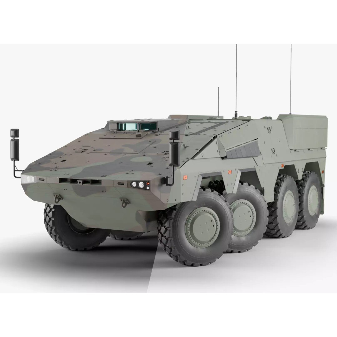 Boxer GTK A2 APC 3D Model – High Poly Military Vehicle, Rigged, PBR - View 2