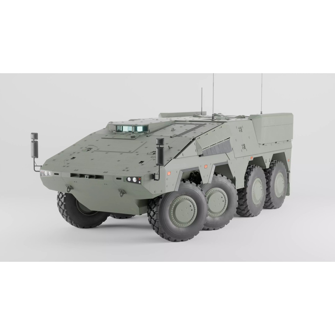 Boxer GTK A2 APC 3D Model – High Poly Military Vehicle, Rigged, PBR - View 3