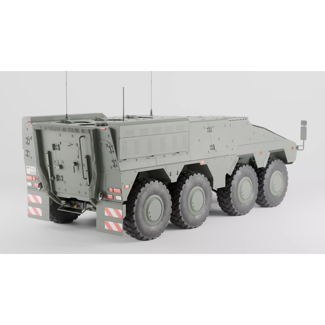 Boxer GTK A2 APC 3D Model – High Poly Military Vehicle, Rigged, PBR - View 7