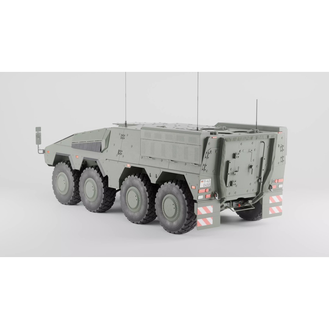 Boxer GTK A2 APC 3D Model – High Poly Military Vehicle, Rigged, PBR - View 9
