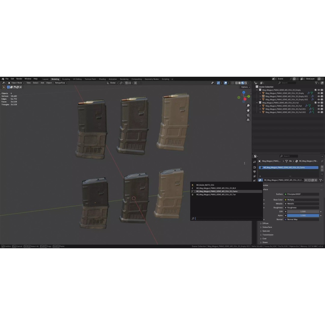 MAGPUL PMAG GEN M3 20 Round 3D Model – Low Poly Game Asset, FBX