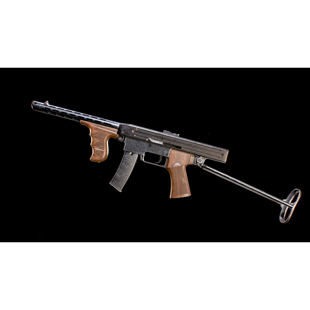 PPK 1942 Kalashnikov Submachine Gun 3D Model – Low Poly Game Asset, Blender - View 5