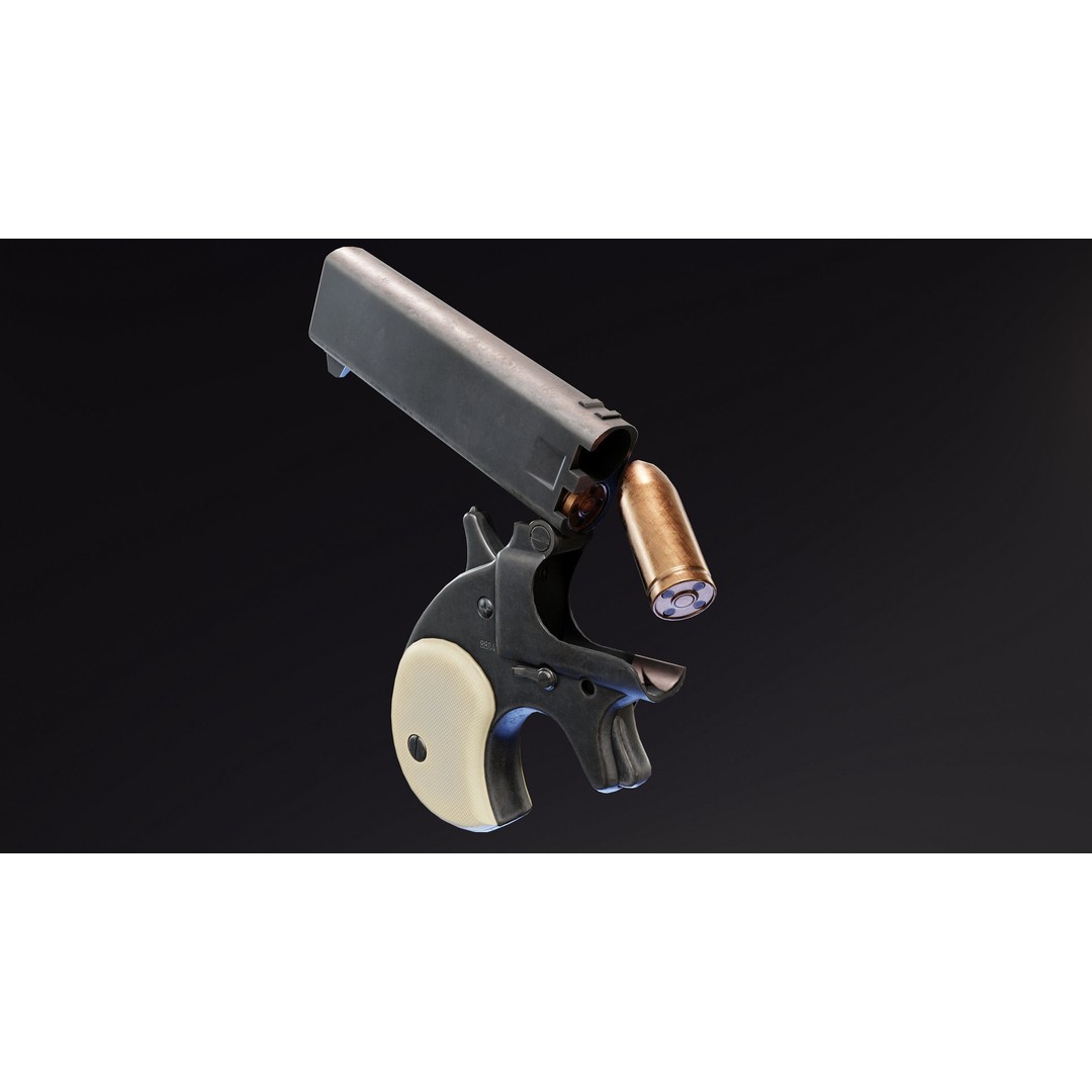 Gyrojet Weapons 3D Model – Low Poly Rigged Military Guns, FBX - View 11