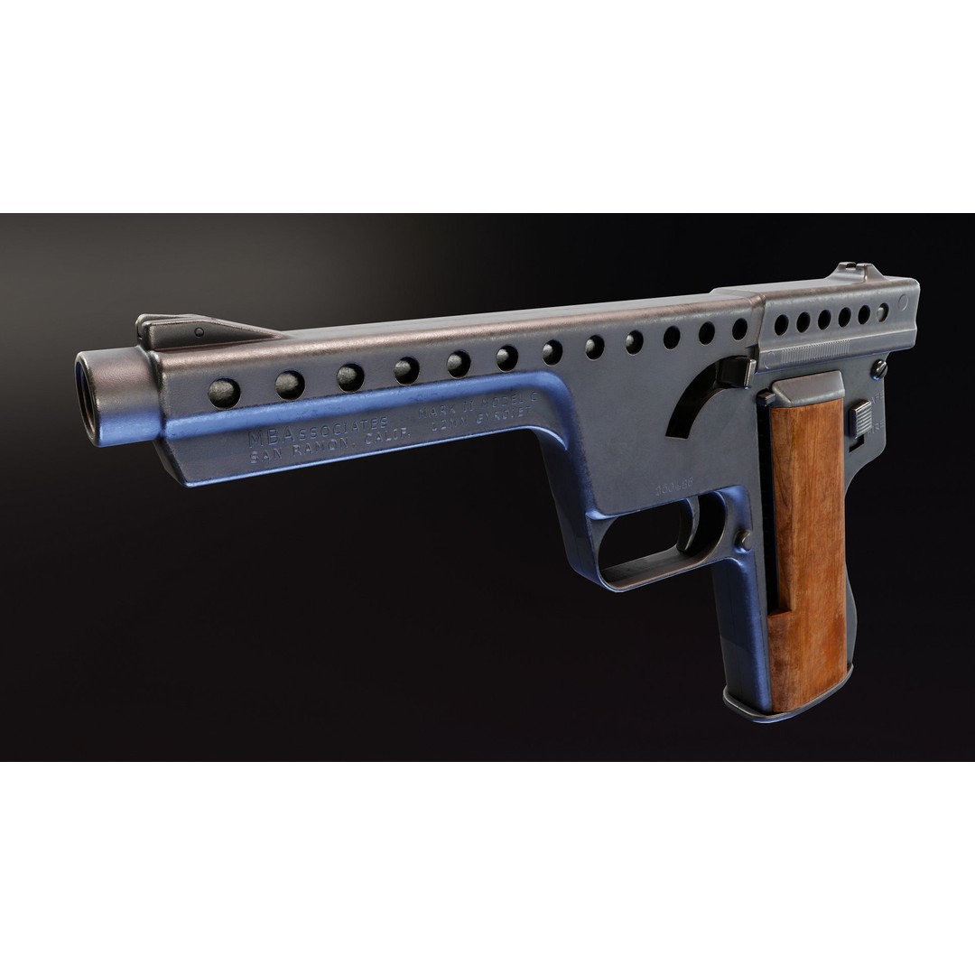 Gyrojet Weapons 3D Model – Low Poly Rigged Military Guns, FBX - View 12