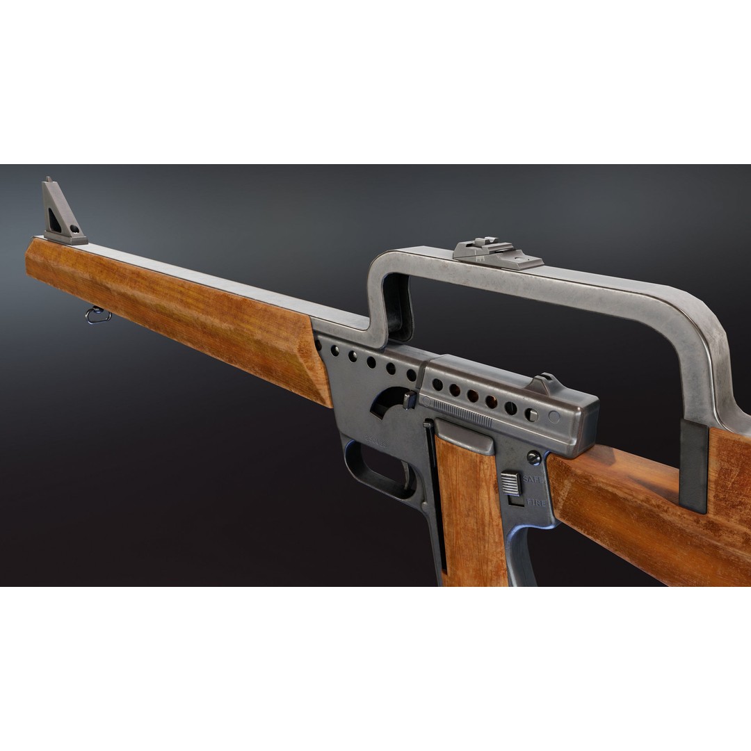 Gyrojet Weapons 3D Model – Low Poly Rigged Military Guns, FBX - View 8